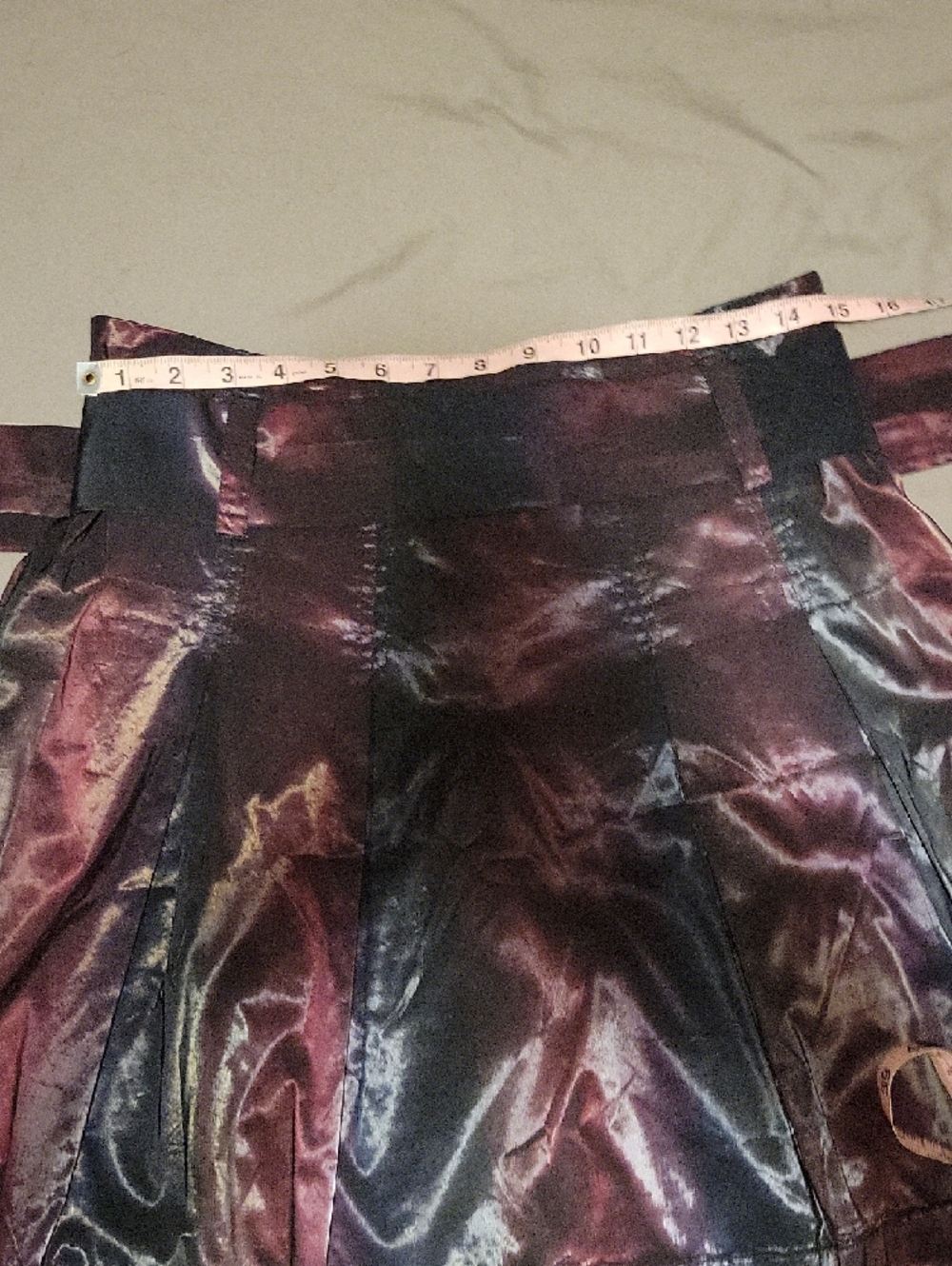 Express Deep Plum A-Line Skirt W/ Black Sheen - Picture 5 of 10